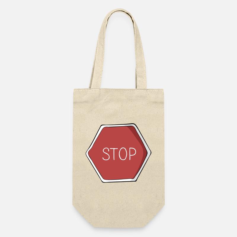 Stop - Geschenkbeutel für Flaschen - Natur