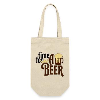 Bier - Geschenkbeutel für Flaschen - Natur - Vorne