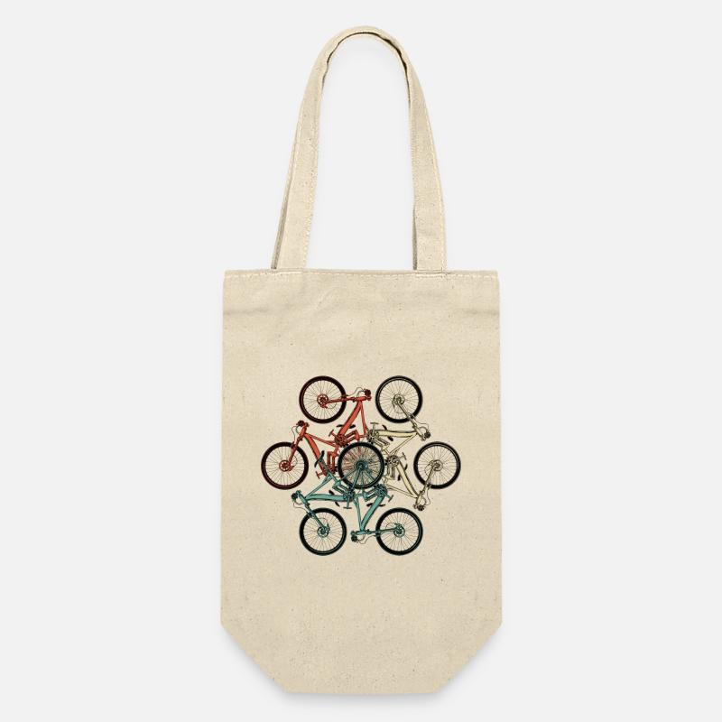 Bike Stack Collage - Geschenkbeutel für Flaschen - Natur