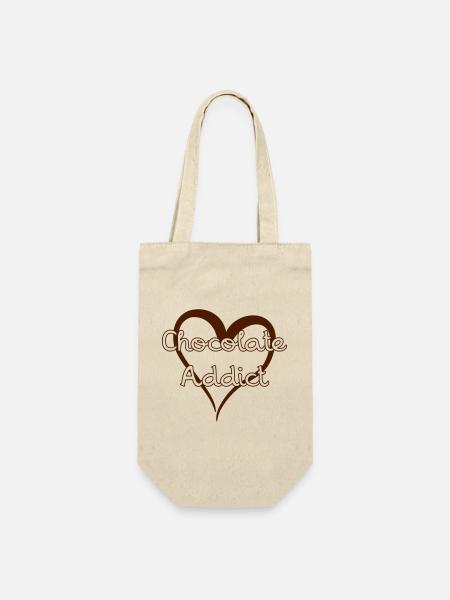 Chocolate Addict - Geschenkbeutel für Flaschen - Natur