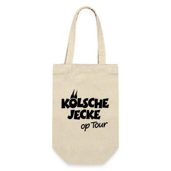 Kölsche Jecke op Tour Köln mit Kölner Dom - Geschenkbeutel für Flaschen - Natur - Vorne