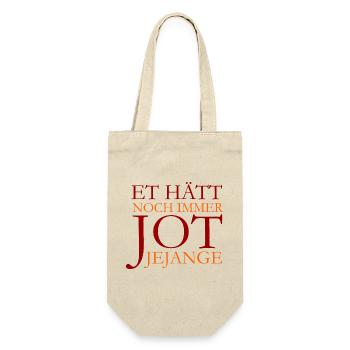 Et hätt noch immer jot jejange Köln Spruch (Rot) - Geschenkbeutel für Flaschen - Natur - Vorne
