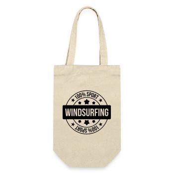 Windsurfen / Windsurfer / Windsurf / Windsurfing - Geschenkbeutel für Flaschen - Natur - Vorne