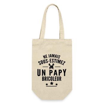 jamais sous estimez un papy bricoleur - Sac à bouteille - nature - Devant