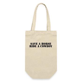 Save a Horse Ride a Cowboy - Gift Bag for Bottles - nature - Front