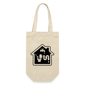House with plumbing work - Gift Bag for Bottles - nature - Front