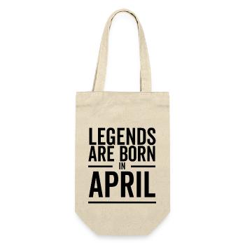 Legends Are Born in April - Gift Bag for Bottles - nature - Front
