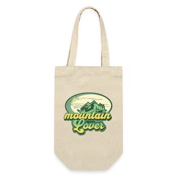 Mountain Lover Retro-Logo - Geschenkbeutel für Flaschen - Natur - Vorne