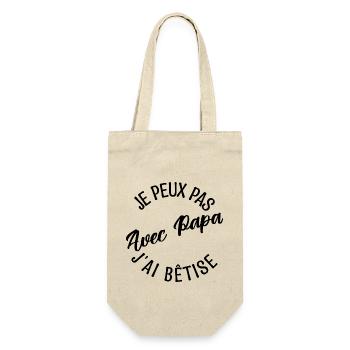 Cadeau papa. cadeau père. cadeau papa de l'année. - Sac à bouteille - nature - Devant