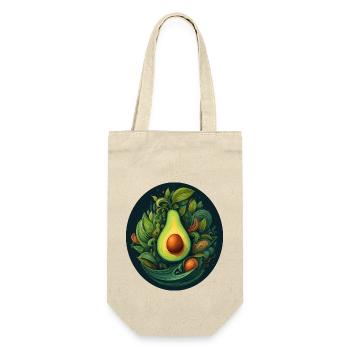 Avocado - Geschenkbeutel für Flaschen - Natur - Vorne