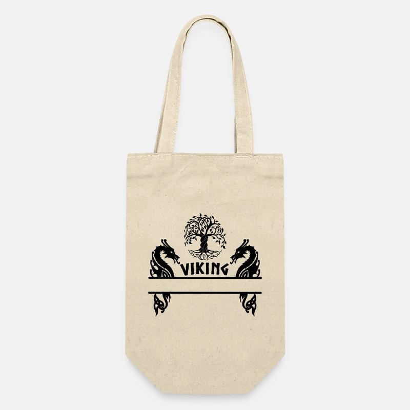 Wikinger-Namensschild Yggdrasil Wikinger - Geschenkbeutel für Flaschen - Natur