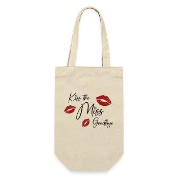Kiss the Miss Goodbye - Gift Bag for Bottles - nature - Front
