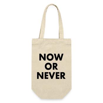 Now or never - Geschenkbeutel für Flaschen - Natur - Vorne
