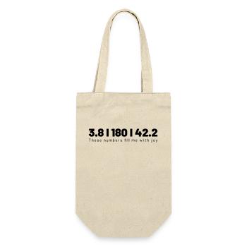TRIATHLON this numbers fill me with joy - Geschenkbeutel für Flaschen - Natur - Vorne