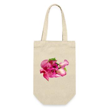 Calla-Lilie - Geschenkbeutel für Flaschen - Natur - Vorne