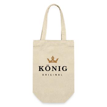 König - Geschenkbeutel für Flaschen - Natur - Vorne