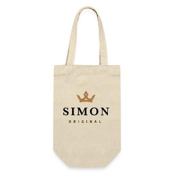Simon - Geschenkbeutel für Flaschen - Natur - Vorne