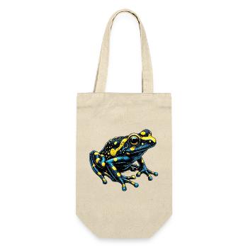 Frosch - Geschenkbeutel für Flaschen - Natur - Vorne