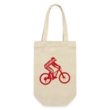 Mountainbike Motivation - Geschenkbeutel für Flaschen - Natur - Vorne