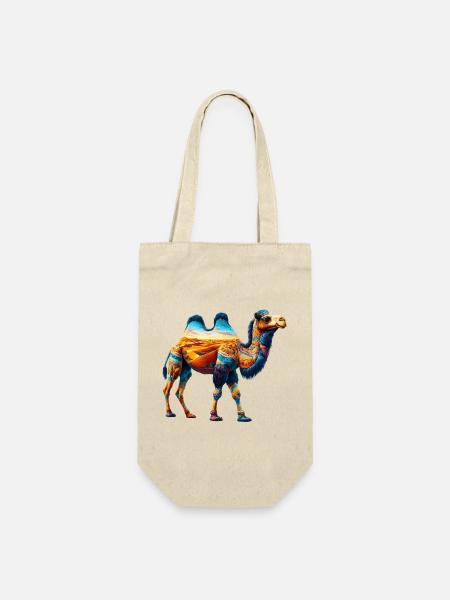 Kamel - Geschenkbeutel für Flaschen - Natur