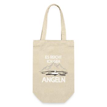 Es reicht, ich geh Angeln - Geschenkbeutel für Flaschen - Natur - Vorne