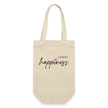 Choose Happiness - Geschenkbeutel für Flaschen - Natur - Vorne