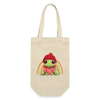 grenouille mignon mignon bébé enfants dessin animé animal - Sac à bouteille - nature - Devant