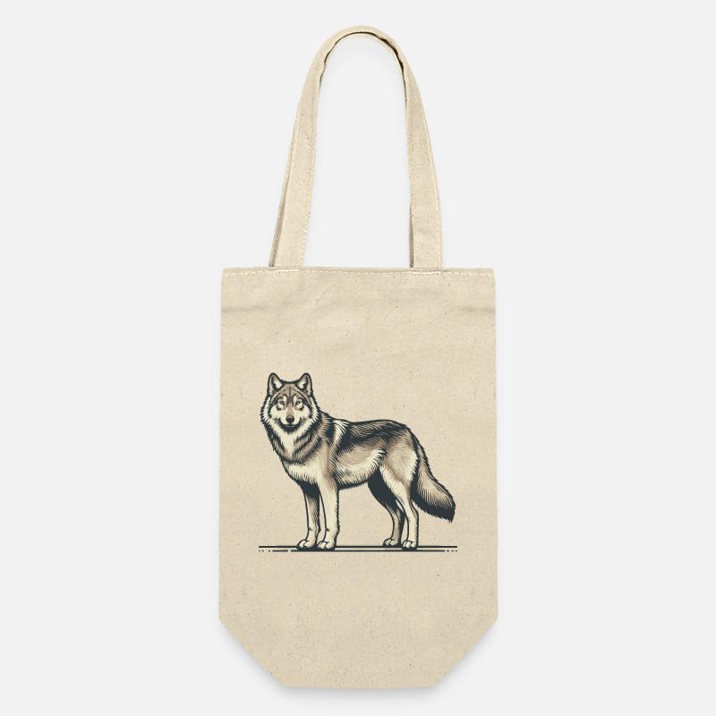 Wolf - Gift Bag for Bottles - nature