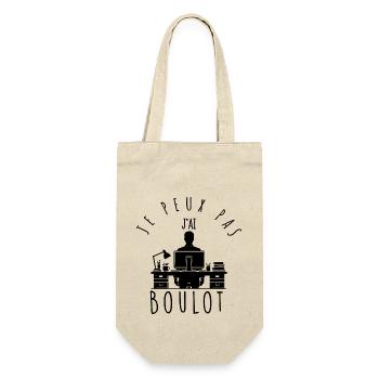 Je peux pas, j'ai boulot. - Sac à bouteille - nature - Devant