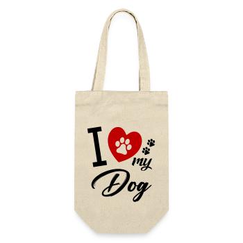 J’adore mon chien chien - Sac à bouteille - nature - Devant