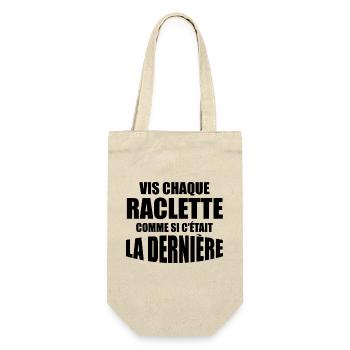Raclette, cheese, melted cheese - Gift Bag for Bottles - nature - Front