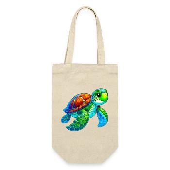 Tortue - Sac à bouteille - nature - Devant