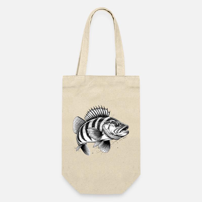 Flussbarsch - Geschenkbeutel für Flaschen - Natur