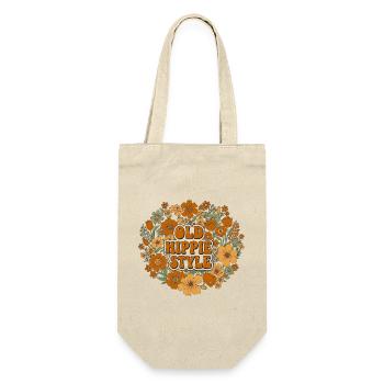 Old hip style as flower power 70s - Gift Bag for Bottles - nature - Front
