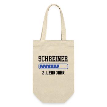Ausbildung Schreiner 2. Lehrjahr Schreinerei Lehre - Geschenkbeutel für Flaschen - Natur - Vorne
