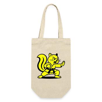 Karate Eichhörnchen! - Geschenkbeutel für Flaschen - Natur - Vorne