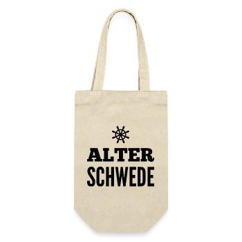 Alter Schwede Fun Design - Geschenkbeutel für Flaschen - Natur - Vorne