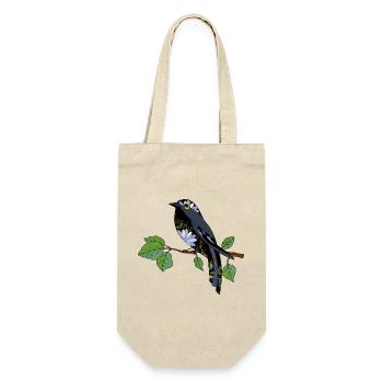 Bunter Vogel - Geschenkbeutel für Flaschen - Natur - Vorne