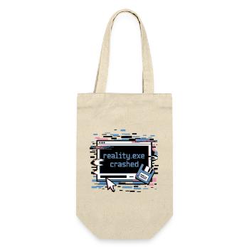Reality.exe Crashed Retro Pixel Design - Gift Bag for Bottles - nature - Front