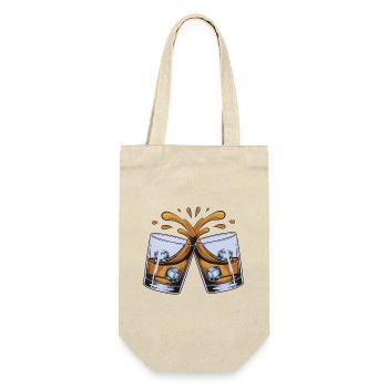 Cheers: Two glasses of blades - Gift Bag for Bottles - nature - Front