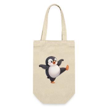 Dessin animé Maître Kung-Fu Pingouin Mignon Grandes Danses - Sac à bouteille - nature - Devant