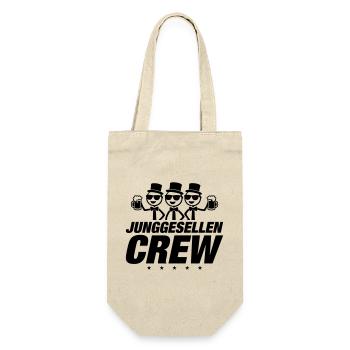 Junggesellen Crew - Geschenkbeutel für Flaschen - Natur - Vorne