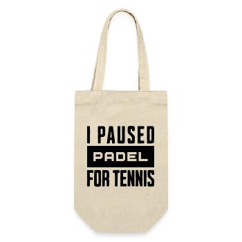 Tennis & Padel Hoodie, Shirt for Tennis Players - Gift Bag for Bottles - nature - Front