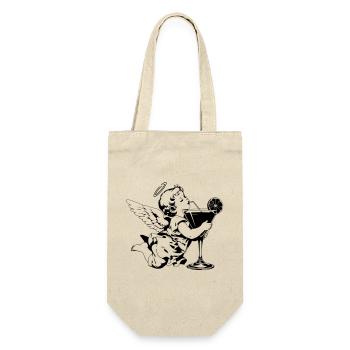 Cocktail Angel – Chérubin avec une boisson dans un verre - Sac à bouteille - nature - Devant