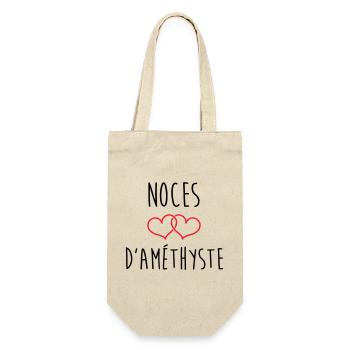 Amethyst Wedding 48 Years of Marriage - Gift Bag for Bottles - nature - Front