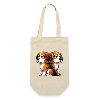 Cute Beagle Cartoon Friends Friendship Twin - Gift Bag for Bottles - nature - Front