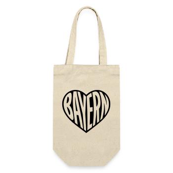 Typographie du cœur de Bavière - Sac à bouteille - nature - Devant