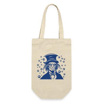 Graphique de portrait plat d’Ebenezer Scrooge - Sac à bouteille - nature - Devant