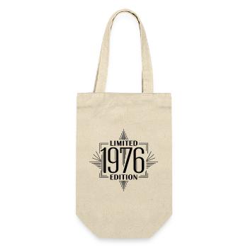 Limited Edition 1976 Vintage Geburtstag Retro - Geschenkbeutel für Flaschen - Natur - Vorne
