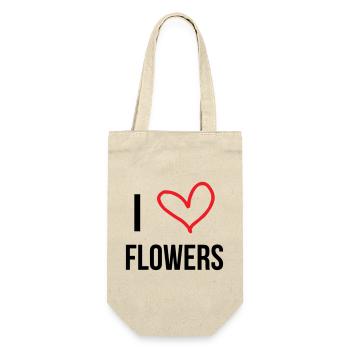 I love flowers, passion, nature and flowers - Gift Bag for Bottles - nature - Front